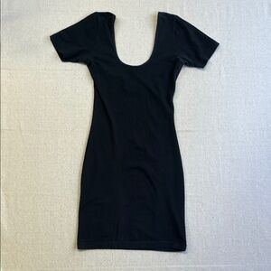 American Apparel Black Scoop‑Back Mini Dress